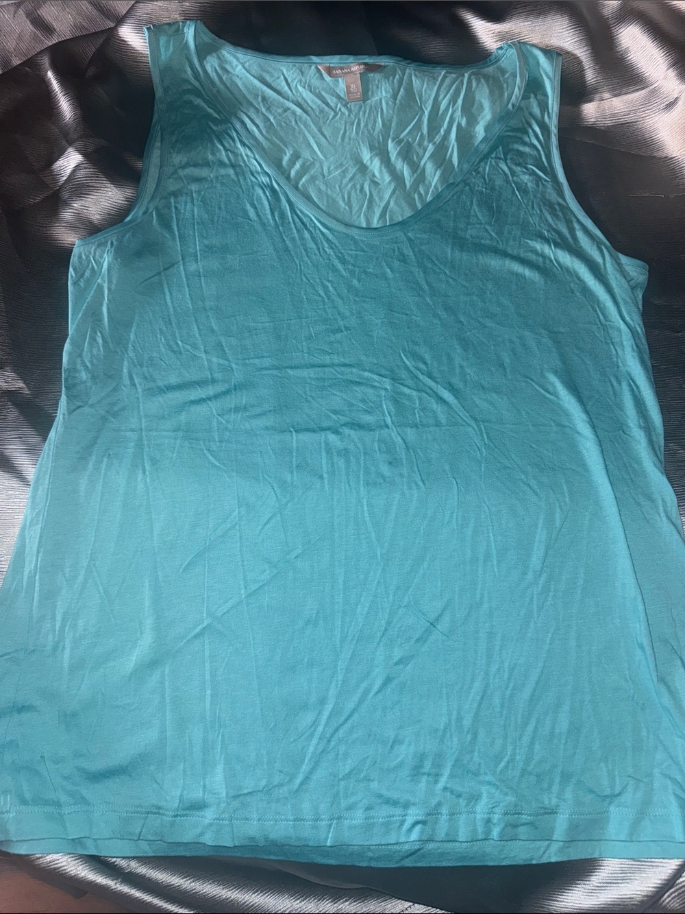 Lightweight Teal Tank Top - Casual Women's Scoop Neck